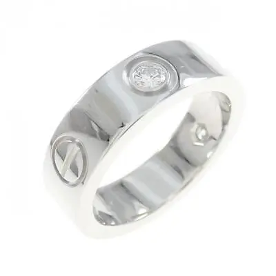 Authentic Cartier Love Half Diamond Ring  #260-006-331-5233 • £756.98