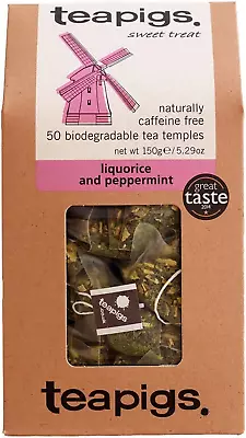 Liquorice And Peppermint Tea Made With Whole Flowers (1 Pack Of 50 Tea Bags) • £14.57