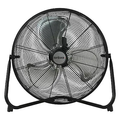 Hurricane Pro 20 Inch 3 Adjustable Speed High Velocity Metal Floor Fan Black • $69.99