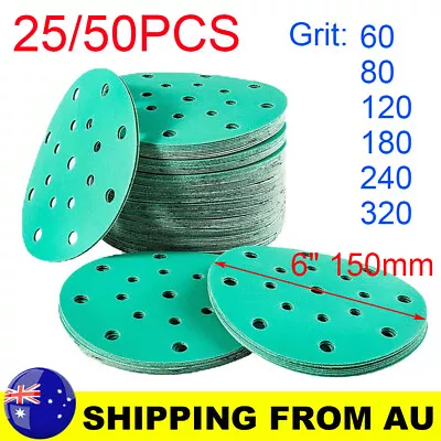 6  150mm Sanding Discs Hook Loop Wet Dry Sandpaper Pad For Random Orbital Sander • $15.99