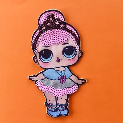 Lol Doll Crystal  Queen Character  Fabric Sequin AppliquÉ Patch Sew On • £1