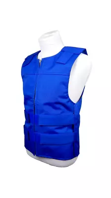 BLUE - Cordura - Bulletproof Style Motorcycle Club & Biker Vest B# 33 • $65.59