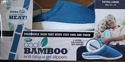 Comfort Pedic Cool Bamboo Anti-Fatigue Gel Slippers(SIZE Men 10.5-12) • $19.88