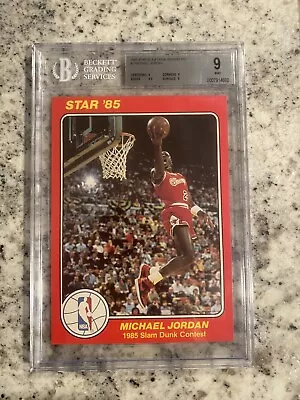 Mint 1985 1984-85 Star Slam Dunk Supers 5x7 Bgs 9 Michael Jordan #5 High Grade! • $13999.99