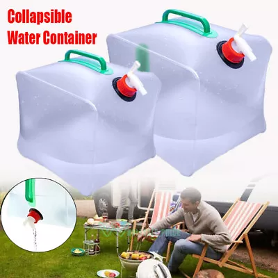 Collapsible Water Container With Spigot 5 Gallon Camping Water Storage Jug • $13.09