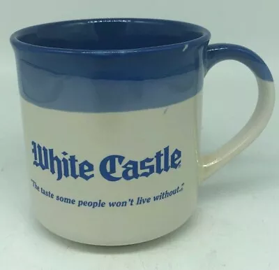 Vintage White Castle Hamburger Restaurant Blue And White Coffee Mug Cup • $12