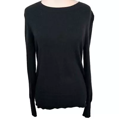 J.Crew Black Long Sleeve Round Neck 100% Cashmere Sweater Size XS • $25