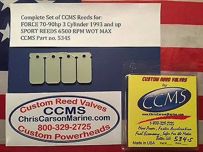 CCMS Force Sport Outboard Reed Reeds 70-90 Hp 3 Cyl 1993-up PN534S • $60