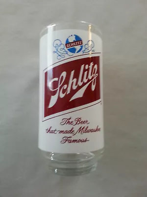 Schlitz Beer Vintage  Drinking Glass Bar Brewery Man Cave Den  • $29.95