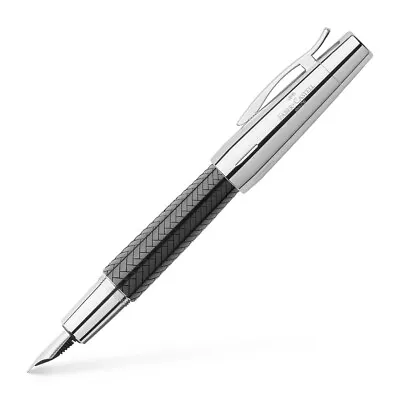 Faber-Castell E-Motion Fountain Pen In Precious Resin II Parquet Black - Medium • $135