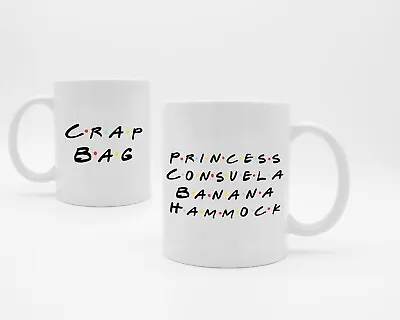 £10.99 • Buy Friends His & Hers Mug Set Princess Consuela Crap Bag Funny Couple Xmas Gifts