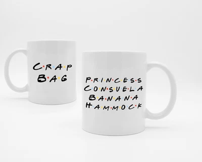 £12.99 • Buy Friends His & Hers Mug Set Princess Consuela Crap Bag Funny Couple Xmas Gifts