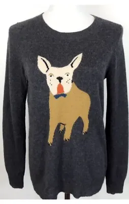129. J. Crew Dog Frenchie French Bulldog Sweater Size S • $38