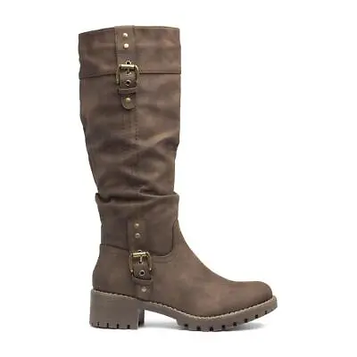 Lilley & Skinner Womens Boot Brown Zip Up Heeled Calf Buckled Boot SIZE • £24.99