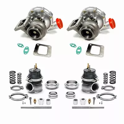 T4 AR 80/96 Oil Two Turbos+60mm Wastegate For Chevy LS LS1 LS2 LSX 4.8 5.3L 5.7L • $704.99