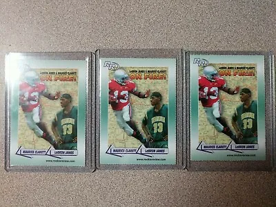(3) Lebron James / Maurice Clarett 2002 Rookie Review On Fire Rookie Card  #36 • $49.99