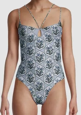 $560 Agua By Agua Bendita Women's Blue Chan Celeste One-Piece Swimsuit Size S • $179.58