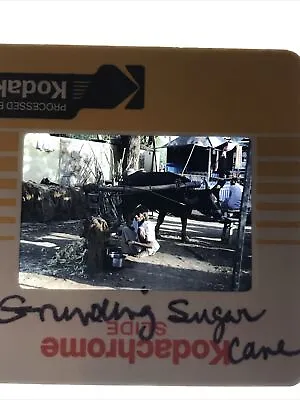Vintage Travel 35mm Slide Photo Scene Street India Man Sugar Cane 1986 Kodak • $5.92