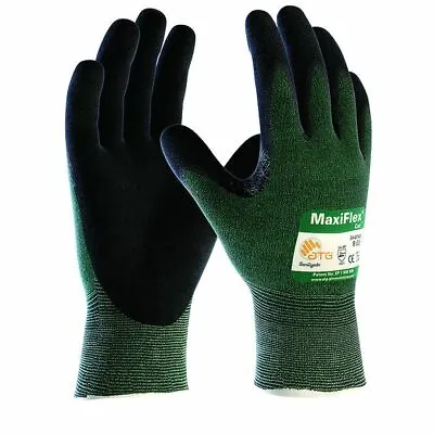 MaxiFlex 34-8743 Cut 3 Nitrile Coated Palm Gloves Size 12 XXXL BIG HANDS • £8.29