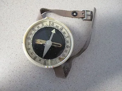 Russian Soviet Compass For Tourist Wrist Leather Band Vintage • $44.95