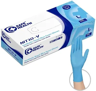 Nitro-V Nitrile - Vinyl Synthetic Exam Glove Blue Latex & Powder-Free Cleaning • $18.95