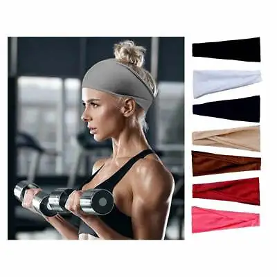 Elastic Headbands Wide Yoga Hair Bands Workout Headband Women's Men Sports Hair  • £3.75