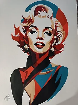 Minimalistic Acrylic Poster Portrait Of Marilyn Monroe Handmade • $85