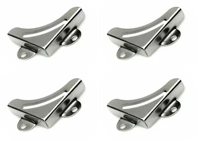 4 X PICTURE Or MIRROR CORNER CLAMPS Silver Nickel Mounting Brackets 32x32mm X7mm • £3.54