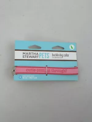 Martha Stewart Buckle Dog Collar-  Pink Cutie Coming Through Small 15  • $8.46