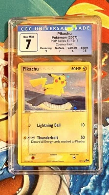 $500 • Buy CGC 7 Pikachu POP Series 5 Promo 12/17 Pokemon Holo Corrected Back Way More Rare
