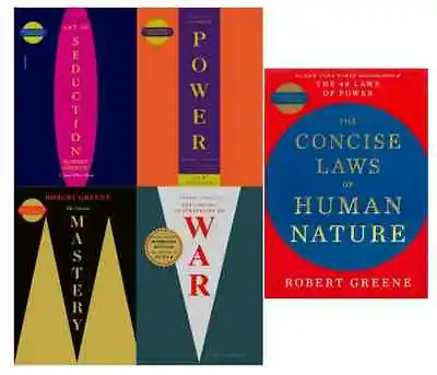 Robert Greene 5Book Set Concise PowerMasterySeductionWARhuman Nature Mini Sz • $28.50