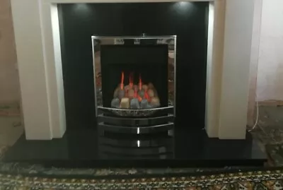 Black Granite 20mm  37  X 37  Back Panel And 15  X 54  Hearth Polished Or Honed  • £195