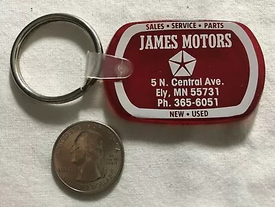 James Motors Chrysler Ely Minnesota Red Keychain Key Ring #35819 • $5.60