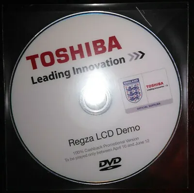 £2.99 • Buy TOSHIBA Regza TV Promotional Demonstration Product Images 2010 DVD Disc Disk