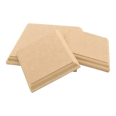 Square Trophy Edge 18mm MDF Wooden Plaques 100mm - 300mm Stand Blanks Plinths • £3.39