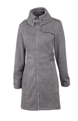 Merrell Manganese Mapleton Mantle Jacket Size 12-14 Long Wool Fleece Lined Coat • £44.95