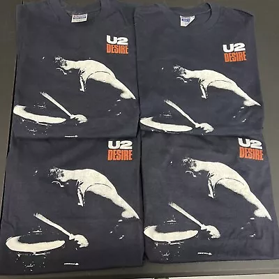Vintage U2 Desire T-shirt Lot 1980s Concert Tour Rock Band Tee USA Single Stitch • $49.99