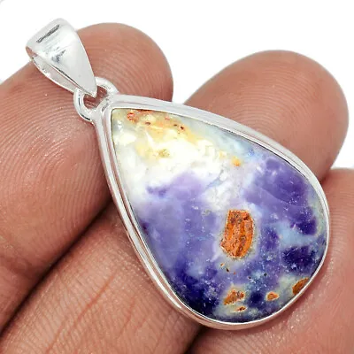 Natural Violet Flame Opal - Mexico 925 Sterling Silver Pendant Jewelry CP24547 • $19.99