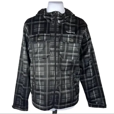 PACIFIC TRAIL Hooded Jacket TEEN Mens Boys XL 16 18 20 Black Plaid WATERPROOF • $29