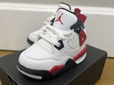 Air Jordan 4 Infared Baby UK 4.5 US 5C White Red • £37.99