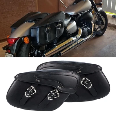 $129.99 • Buy Side Saddle Bags PU Leather For Yamaha V-Star XVS 950 1100 1300 Classic Stryker