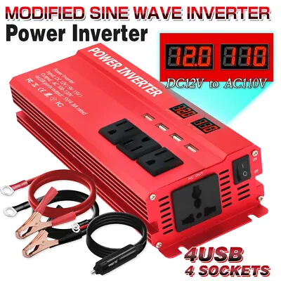 500w 1000w 1500w Power Inverter Dc 12v To Ac 110v 120v Converter Car For Phone • $49.99