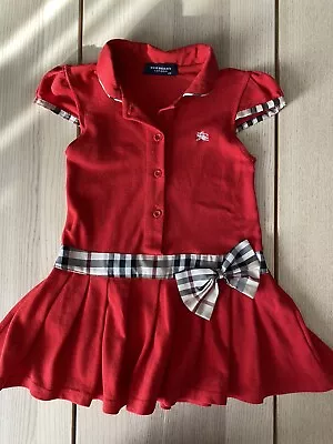 Burberry London Girls Dress In Red Size 4 • $9.99