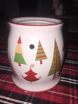 £13.45 • Buy Vtg Yankee Candle Electric Wax Ceramic Oil Warmer Christmas Trees Holiday Winter
