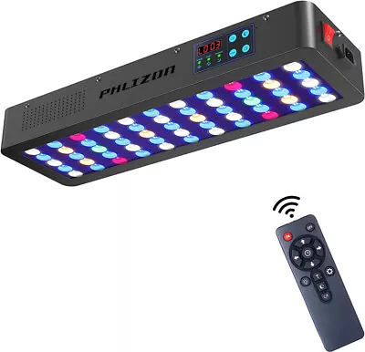 Phlizon Timer Control Dimmable 165W LED Aquarium Light For Coral Reef Fish Tank • $119.24