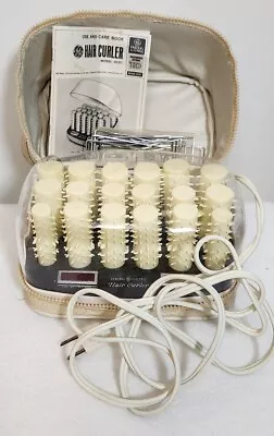 Vtg General Electric Pageant Hot Rollers W/clips & Case Hcd1 Works Portable Euc • $19.05