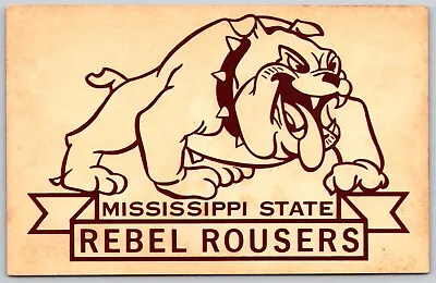 Postcard Mississippi State University College Rebel Rousers Bulldog MS • $5.61