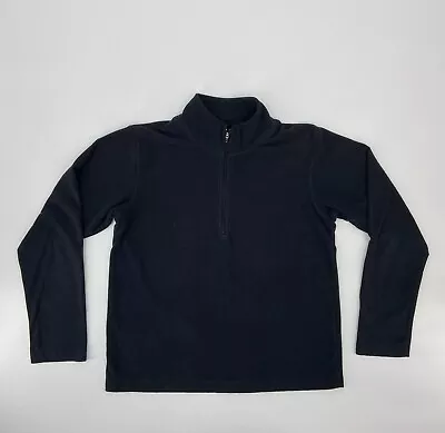 Cabelas Sweater Men Medium Black Casual Fleece Lightweight Pullover Sweatshirt * • $2.49