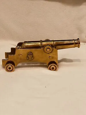 Vintage Metal Crafters Heavy Solid Brass Naval Cannon • $92