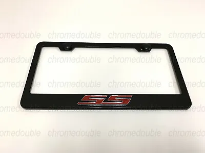 1pc 3D  SS  SUPER SPORT - BLACK Stainless Steel License Plate Frame W/Screw Caps • $19.38